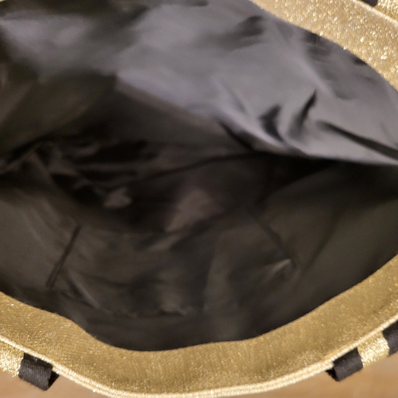Victoria Secret Glamour Glitter Tote Gold & Black - Picture 6 of 8